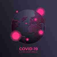 Free vector coronavirus globe design