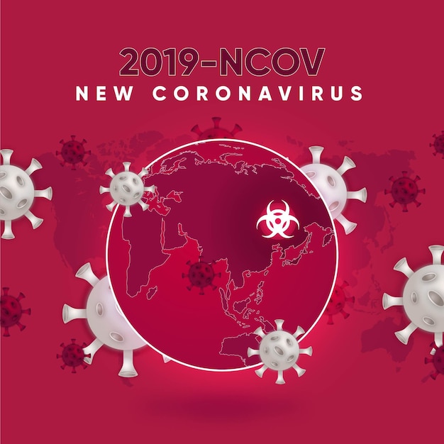 Free vector coronavirus globe design