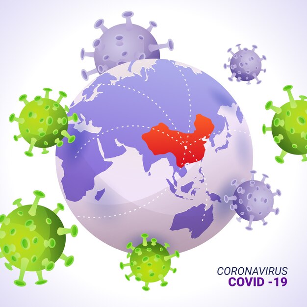 Coronavirus globe style