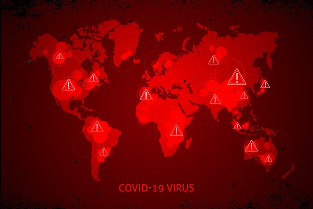 Coronavirus map concept