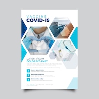 Coronavirus medical products flyer template with photo