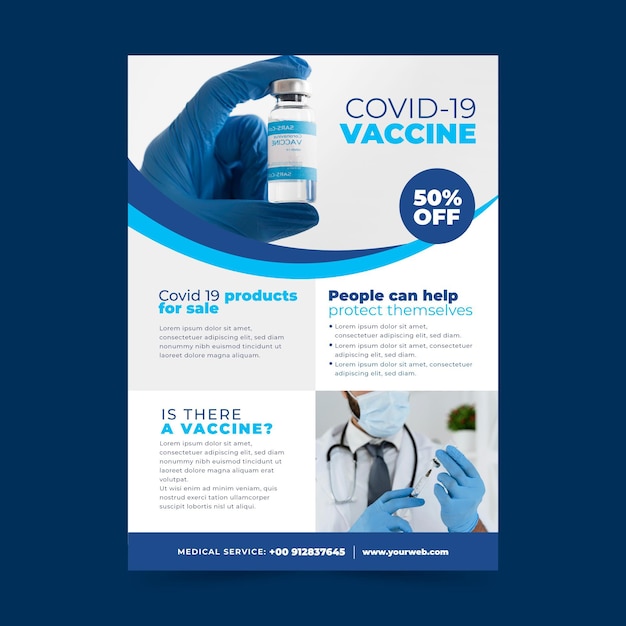 Free vector coronavirus medical products flyer