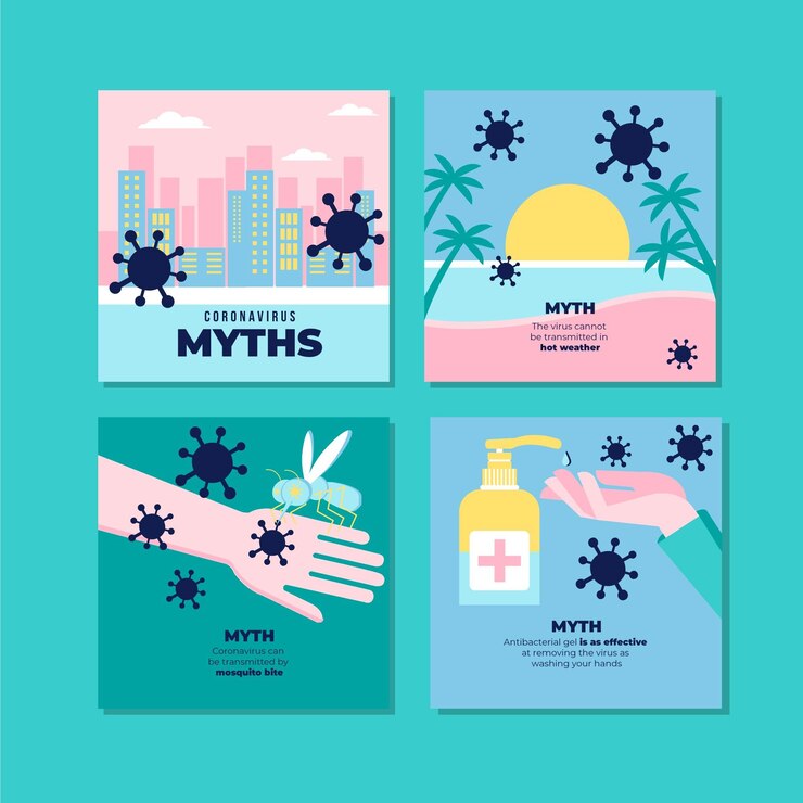 Free Vector coronavirus myths list for instagram