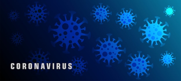 Free vector coronavirus ncov or covid-19 virus banner concept