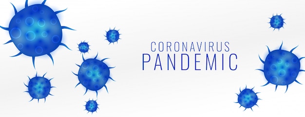 Coronavirus pandemic covid19 virus scoppio banner design