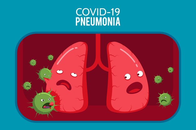 Coronavirus pneumonia concept