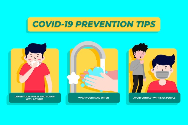 Infografica di prevenzione del coronavirus