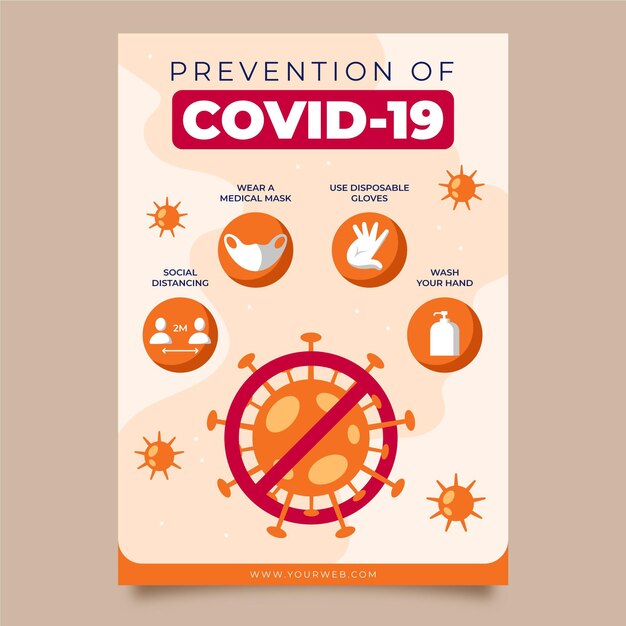 Coronavirus prevention poster theme