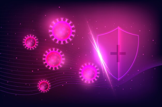 Coronavirus protection shield background design