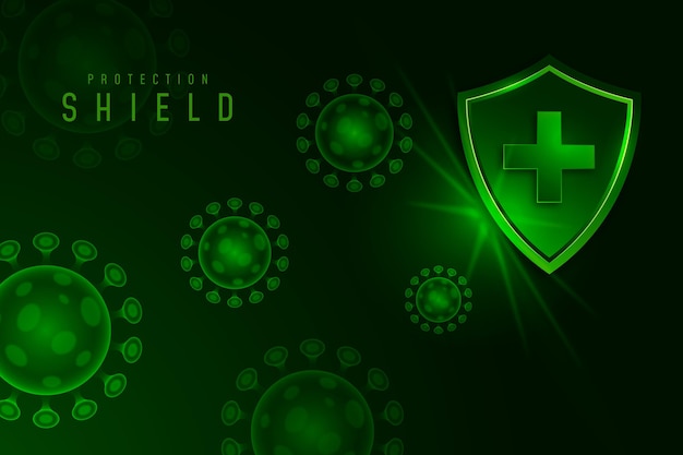 Coronavirus protection shield background