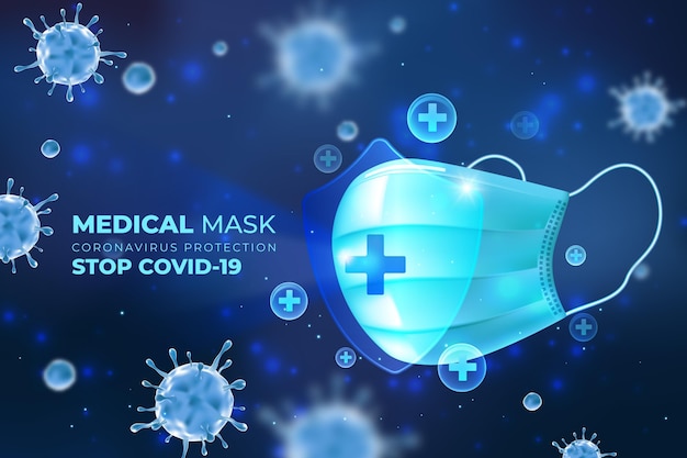 Coronavirus protection shield background