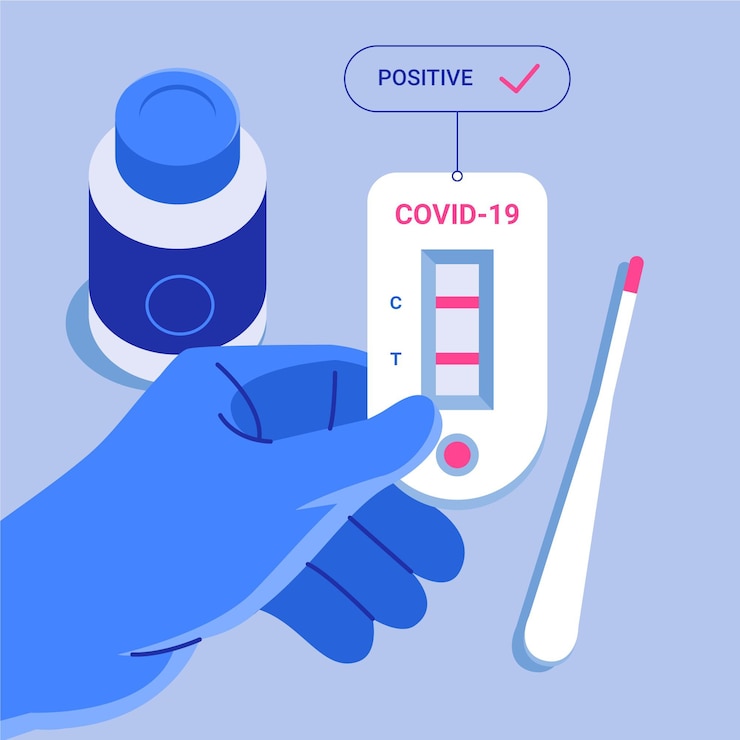Free Vector coronavirus rapid test concept
