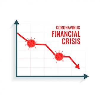 Coronavirus scare global market downfall crisis background