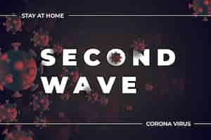 Free vector coronavirus second wave background