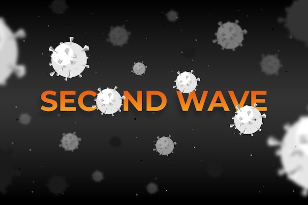 Free vector coronavirus second wave background