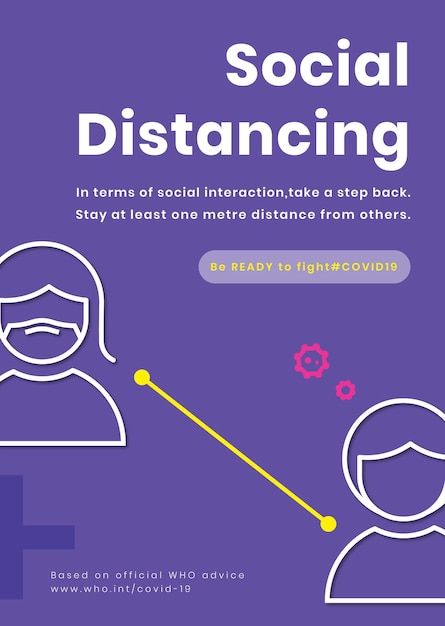 Coronavirus social distancing poster