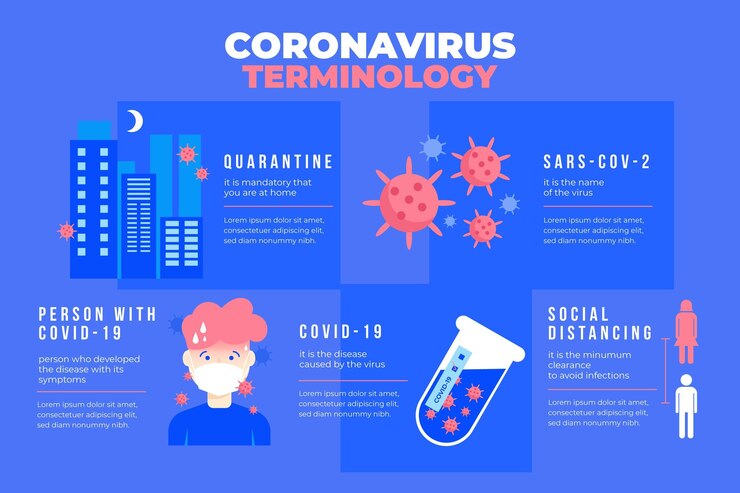 Free Vector coronavirus terminology infographic