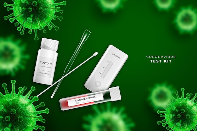 Coronavirus test kit background