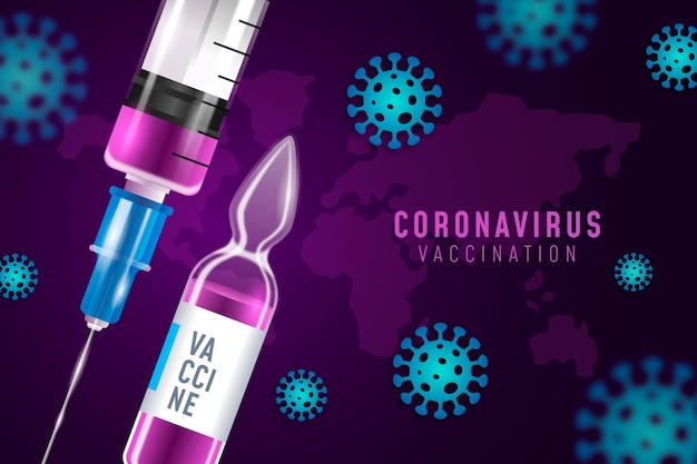 Free vector coronavirus vaccination background