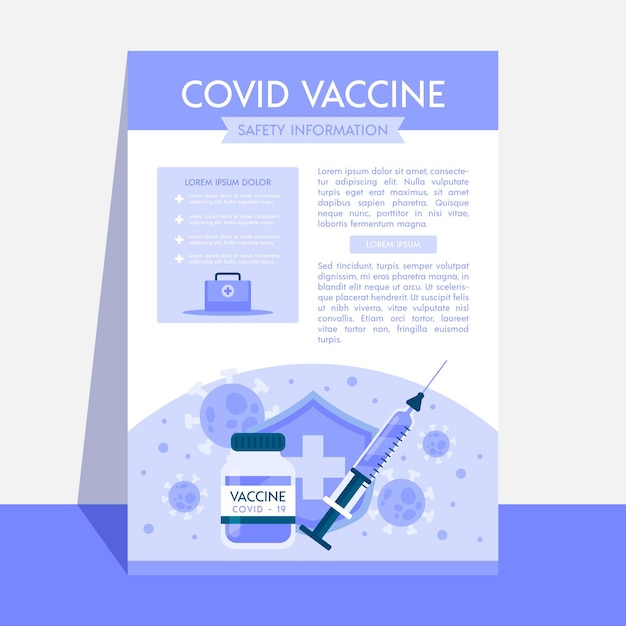 Free vector coronavirus vaccination flyer