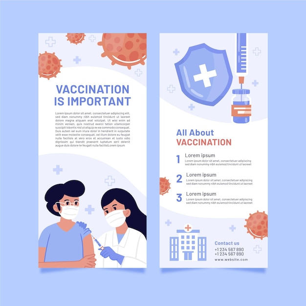 Coronavirus vaccination informative brochure