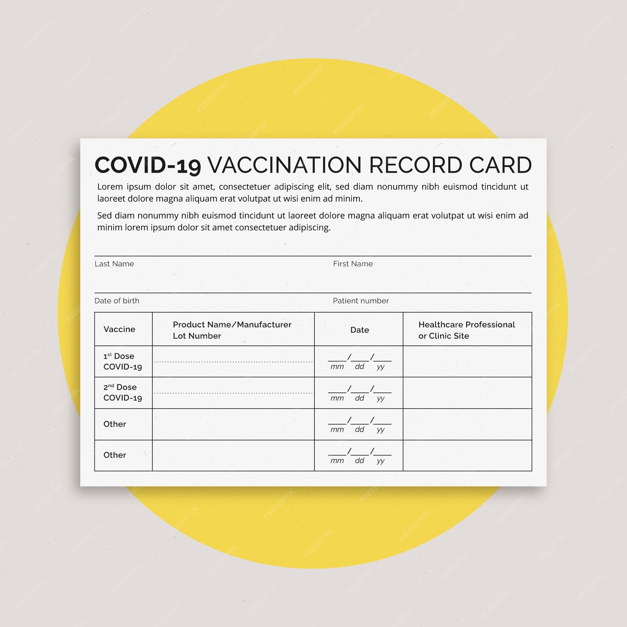 Vaccine Card - Free Download on Freepik