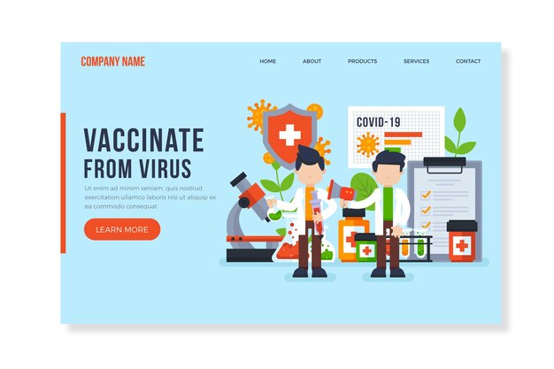 코로나 바이러스 백신 개발 방문 페이지