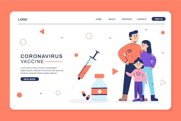 Coronavirus vaccine web template