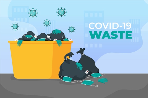 Free vector coronavirus waste background