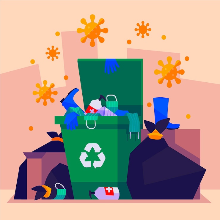 Free Vector coronavirus waste background