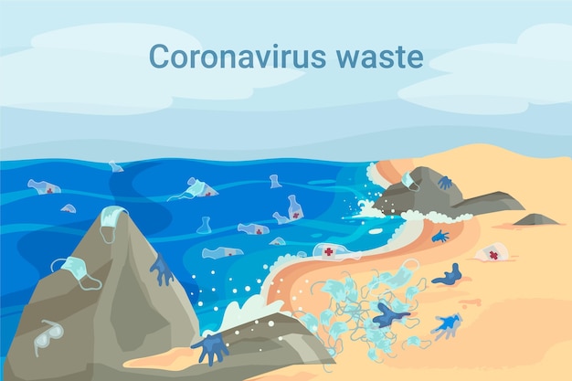 Coronavirus waster background