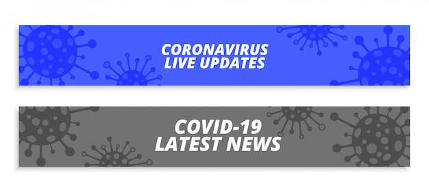 Coronavirus широкий баннер для последних новостей и обновлений