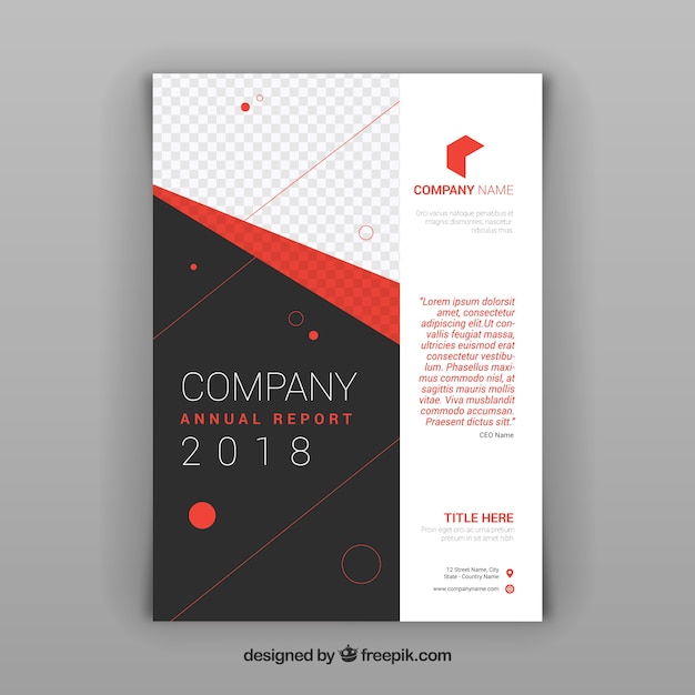 Free vector corporate abstract brochure 2018 template