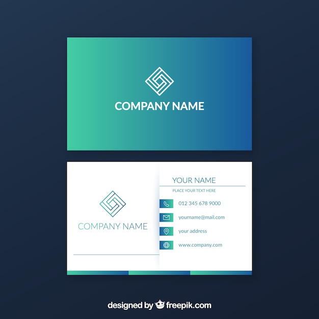 Free vector corporate abstract card