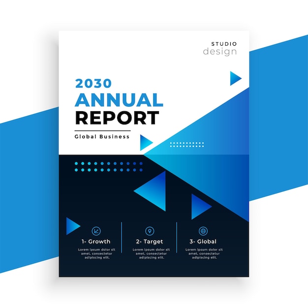 Corporate annual report newsletter template a business stationery