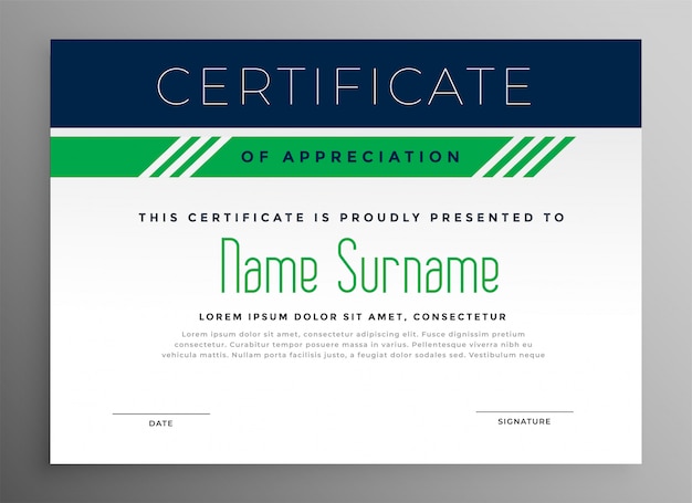 Corporate appreciation certificate