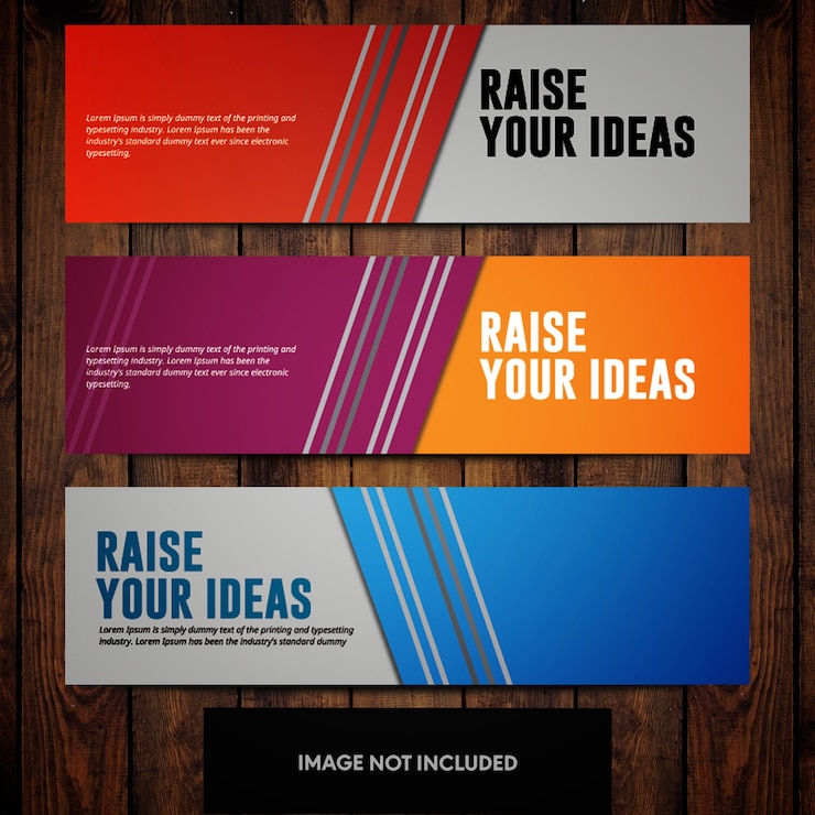 Free Vector corporate banner design templates with lines and multicolored backgrounds