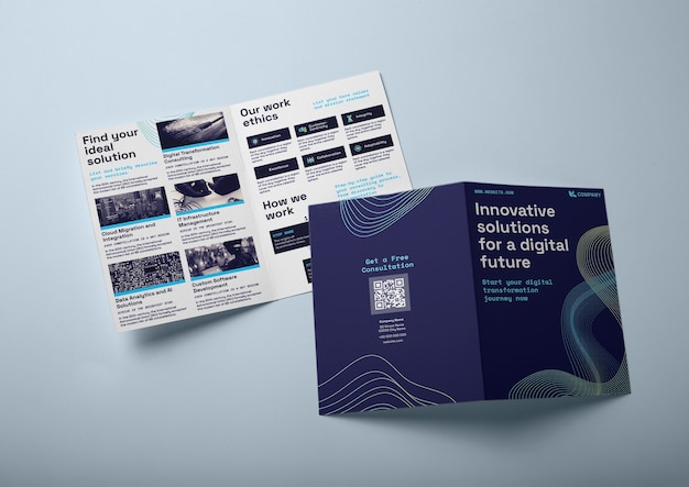 Corporate  bifold brochure template design