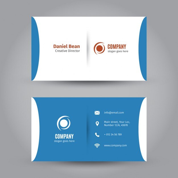 Corporate blue business card