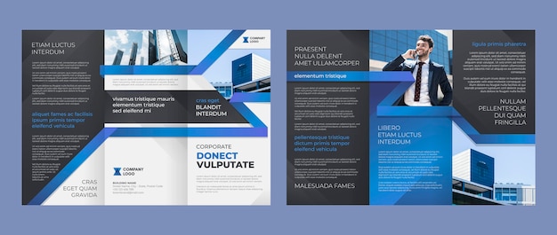 Free vector corporate brochure template design