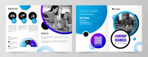 Free vector corporate brochure template design