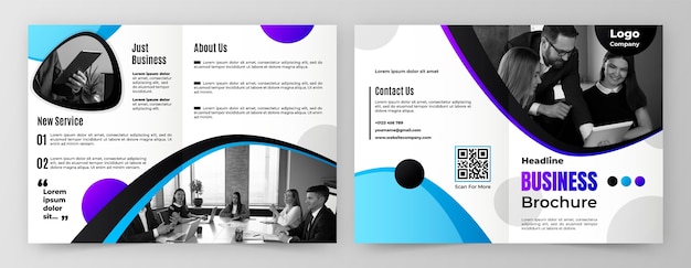 Free vector corporate brochure template design
