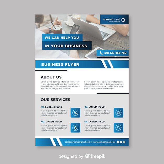 Free vector corporate brochure template