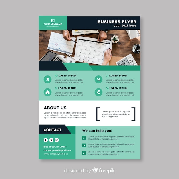 Free vector corporate brochure template