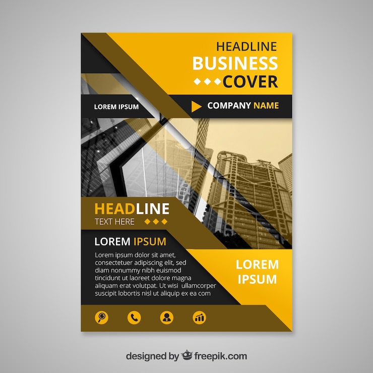 Free Vector corporate brochures template