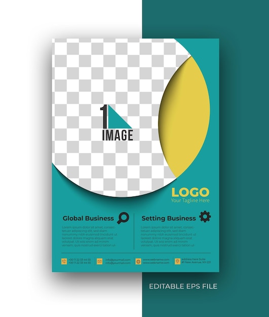 Free vector corporate business a4 flyer poster brochure design template