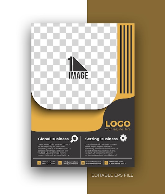 Free vector corporate business a4 flyer poster brochure design template