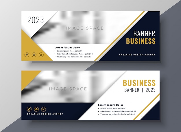 Free vector corporate business banner design template