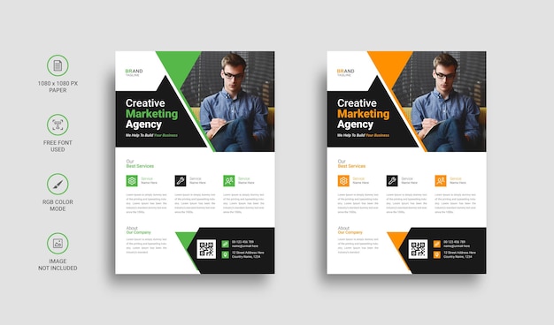 Corporate business flyer design template