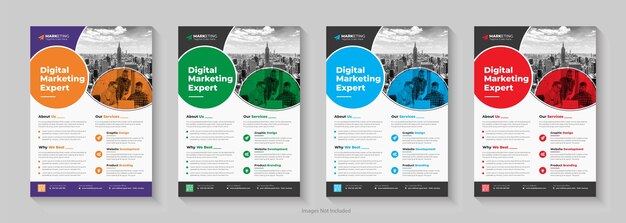 Corporate Business flyer template design business flyer template with minimalist layout